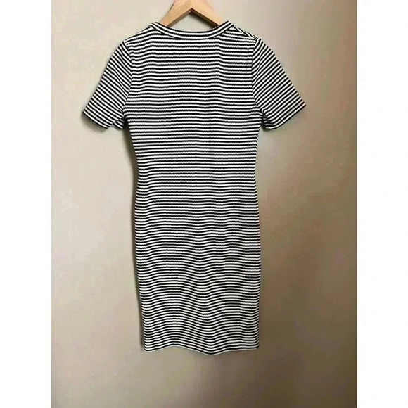 J. Crew Mercantile Striped Short-Sleeve‎ Structured Knit Dress Size Small - Picture 4 of 12